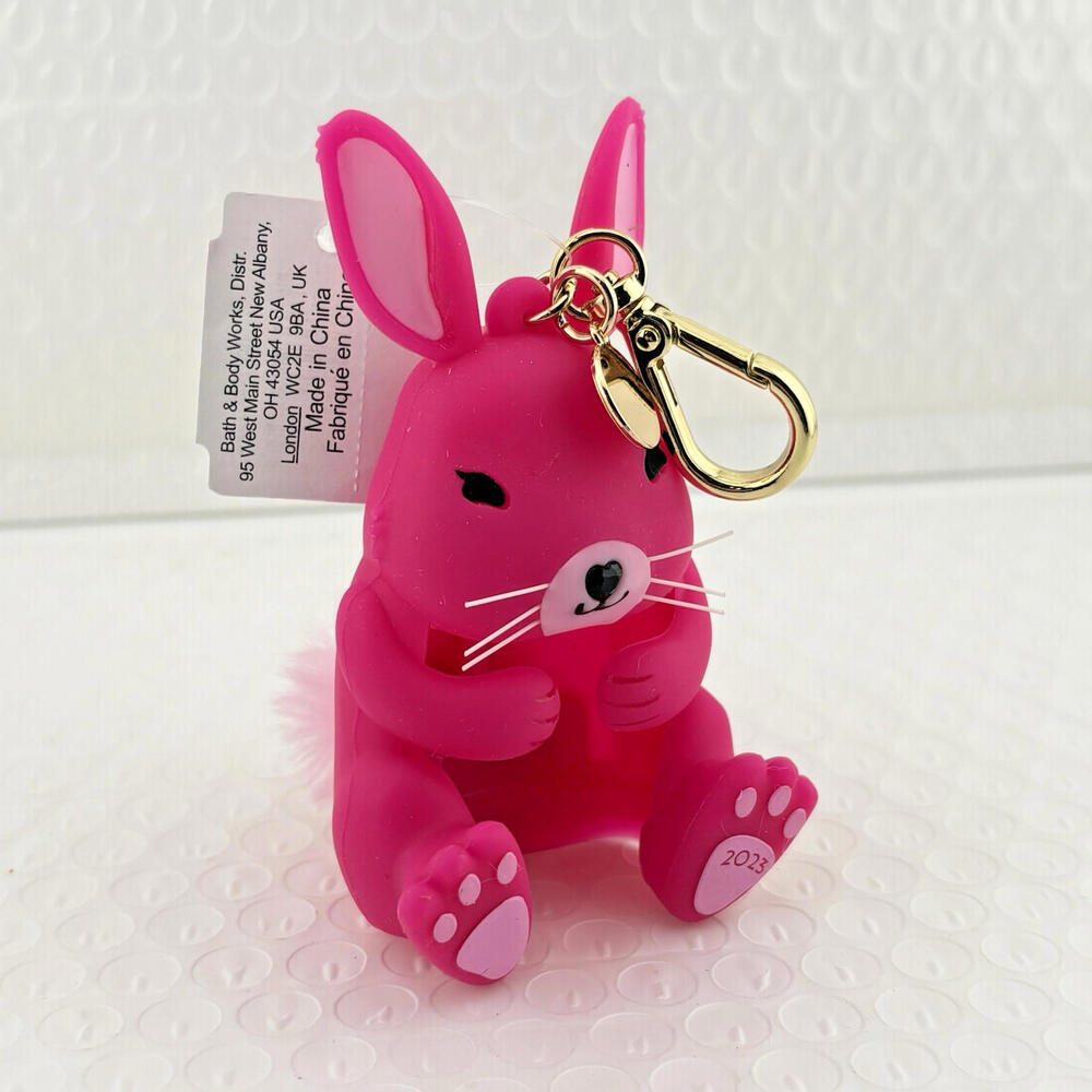 Bath & Body Works Pocketbac Hand Sanitizer Hand‎ Gel Holder - Pink Rabbit Bunny